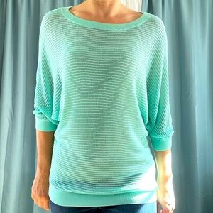NWT Express Seafoam 3/4 Dolman Sleeve Loose Knit Sweater